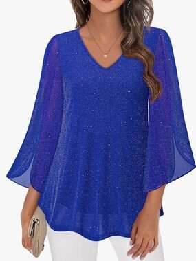 Bebonnie Layer Mesh Blouse NWOT